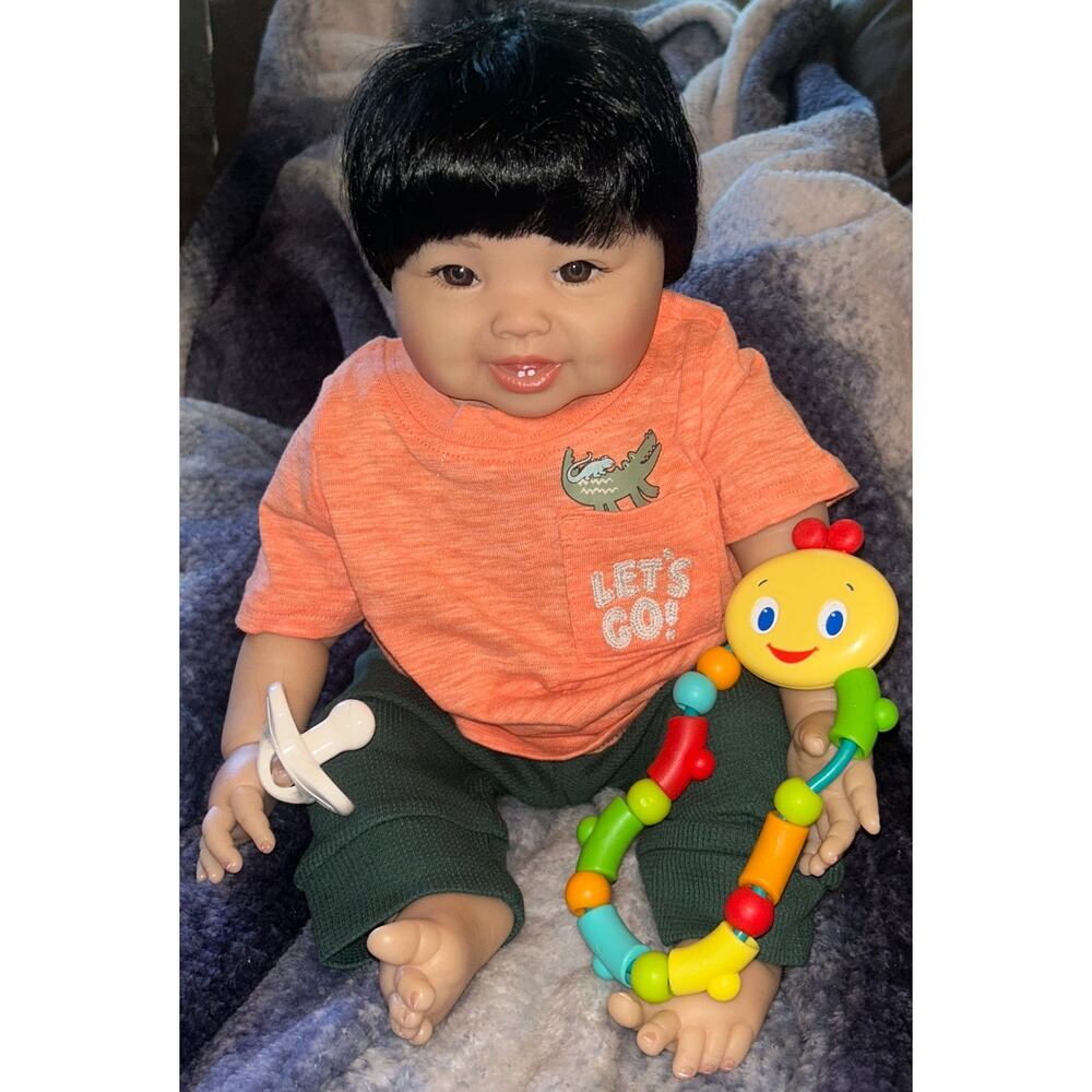 Paradise Galleries Reborn Asian Baby Boy Doll (Bon Appetit) NWT)